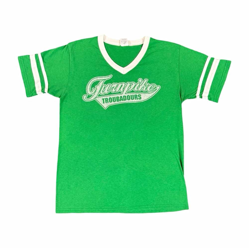 Vintage Faded Turnpike Troubadours Green/White V-Neck Graphic Tee M